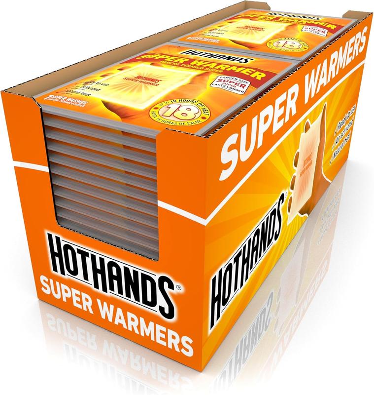 HotHands Body & Hand Super Warmers - Long Lasting Safe Natural Odorless Air Activated Warmers - Up to 18 Hours of Heat - 40 Individual Warmers