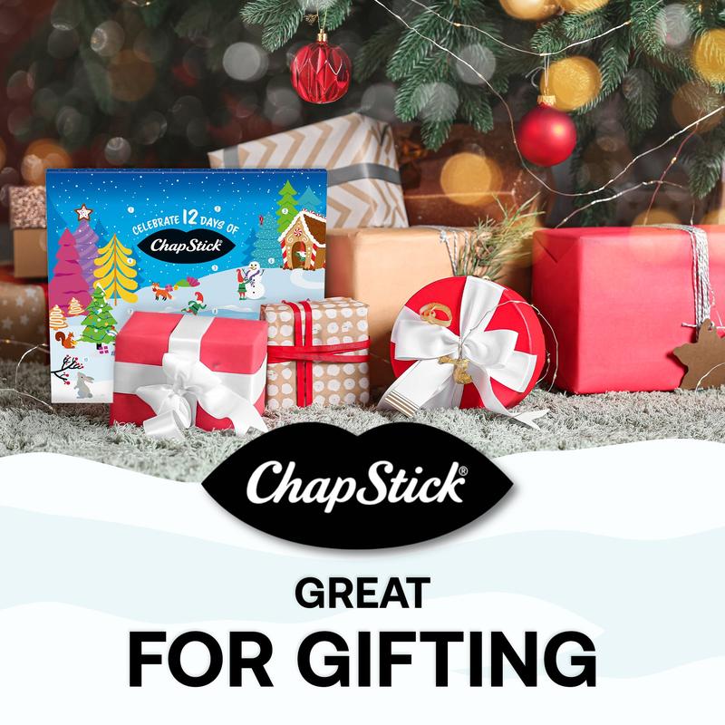 12 Days of ChapStick Holiday Advent Calendar – 12 Classic, Strawberry & Seasonal Lip Balms! Perfect Christmas Gift!