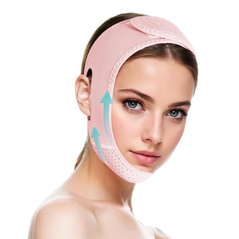 Double Chin Reducer, Double Chin Eliminator V Line Lifting Mask with Chin Strap for Double Chin for Women -Face Lift (Pink) Facial Skincare Comfort christmas 2024 ornament