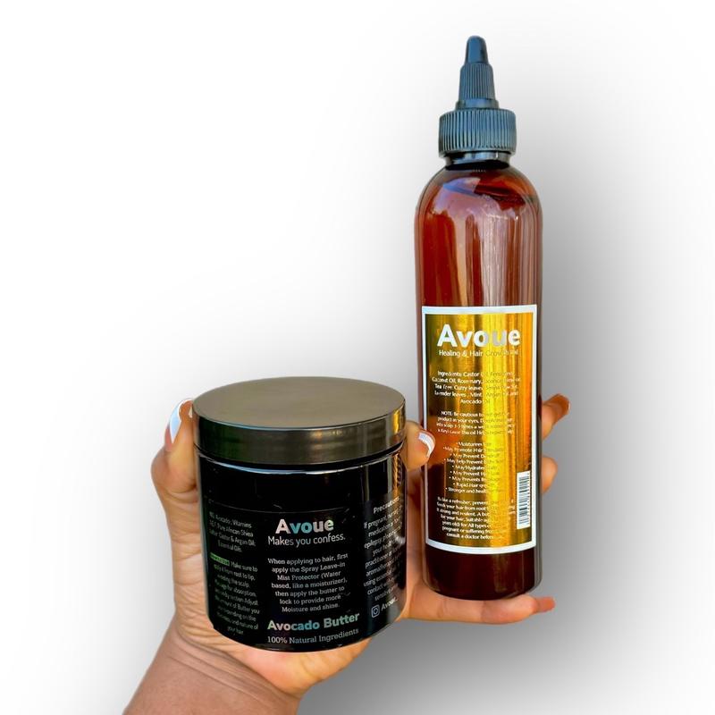 Hair Growth Avocado Butter and Oil Anti Alopecia Treatment for Hair Loss