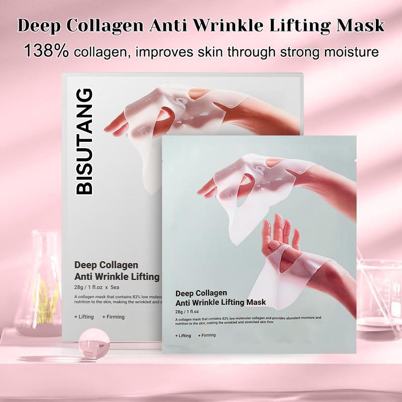 BISUTANG-Deep Collagen Energy Enhancingfacial mask | Original Collagen facial mask 4pcs Skincare Hydrate Skin Repair ComfortRejuvenating