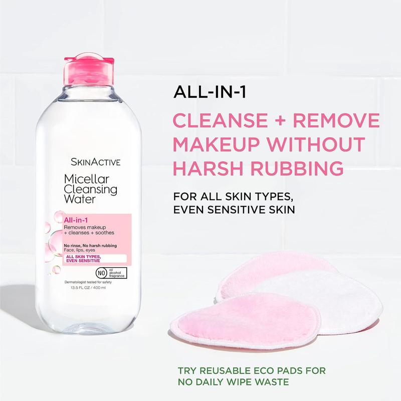 Micellar Cleansing Water, 100mL 3.4 Fl Oz, 1 count. All-in-1 for makeup removal and facial cleansing, suitable for all skin types.