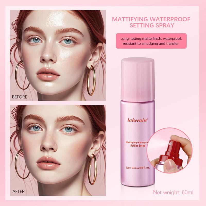 Matte waterproof setting spray for a long-lasting matte finish that is waterproof and doesn't blend matte setting spray