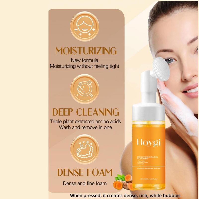 Turmeric Face Cleanser, Gentle Moisturizing Exfoliate Facial Cleanser, Daily Skincare Product