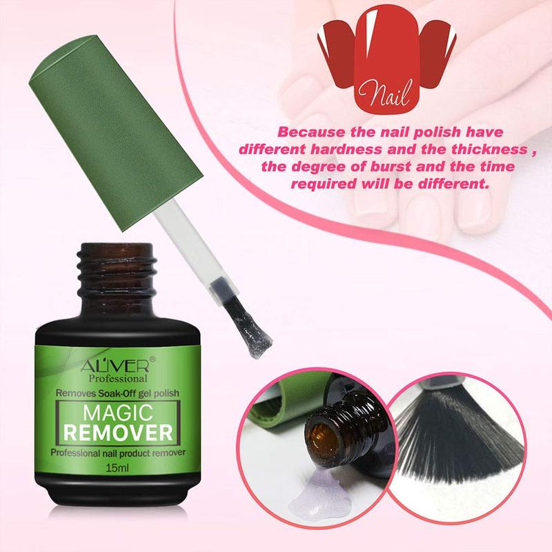 Professional Gel Polish Remover - Quick & Easy Soak Off - 0.25fl Oz - Don't Hurt Nails - Manicure, Nail Care