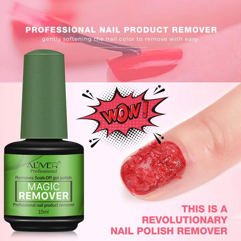 Professional Gel Polish Remover - Quick & Easy Soak Off - 0.25fl Oz - Don't Hurt Nails - Manicure, Nail Care