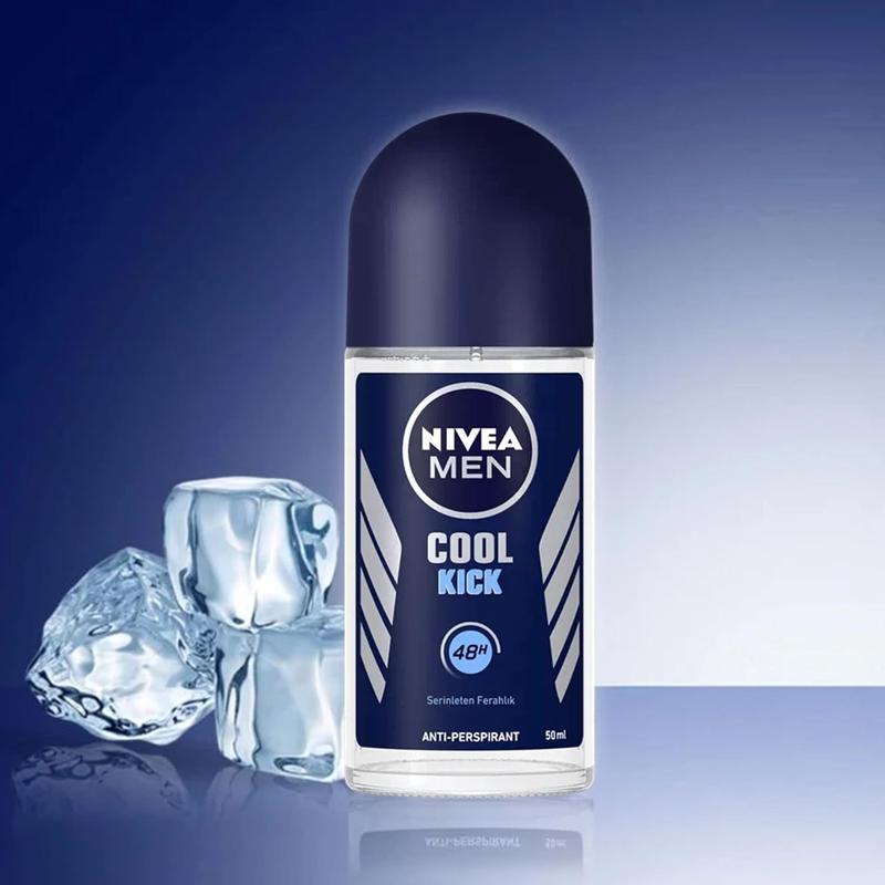 Nivea for Men Cool Kick Anti-Transpirant Roll-On Deodorant, 50 ml   1.7 oz (Pack of 3)