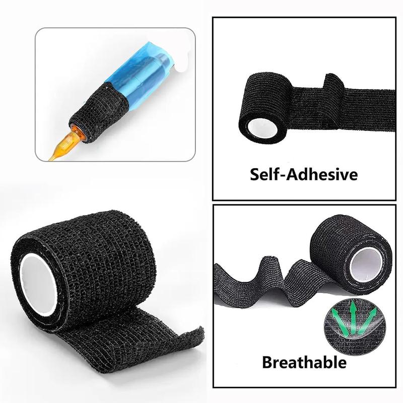 Pen Machine Covers with Grip Tapes - 200pcs Tattoo Pen Covers and 4pcs Tattoo Grip Tape Tattoo Machine Bags Tattoo Pen Sleeves Combination Tattoo Supplies