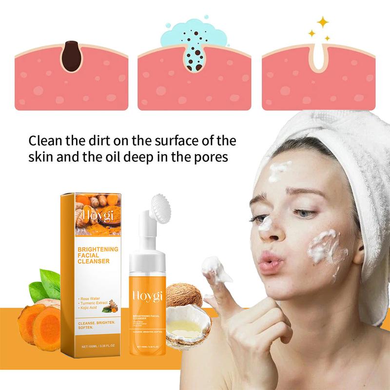 Turmeric Face Cleanser, Gentle Moisturizing Exfoliate Facial Cleanser, Daily Skincare Product