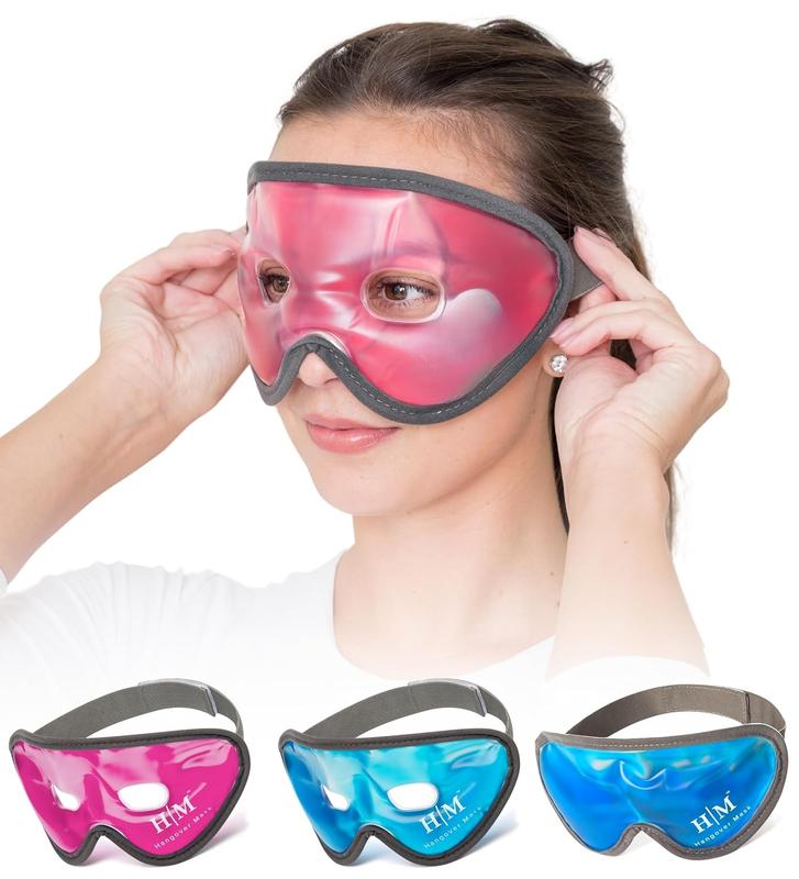 Cooling Eye Mask - Reusable Gel Eye Mask Cold Pack - Our Ice Eye Mask Soothes Puffy Eyes & Dark Circles -  Cold Eye Mask & Eye Gel Mask  - Halos