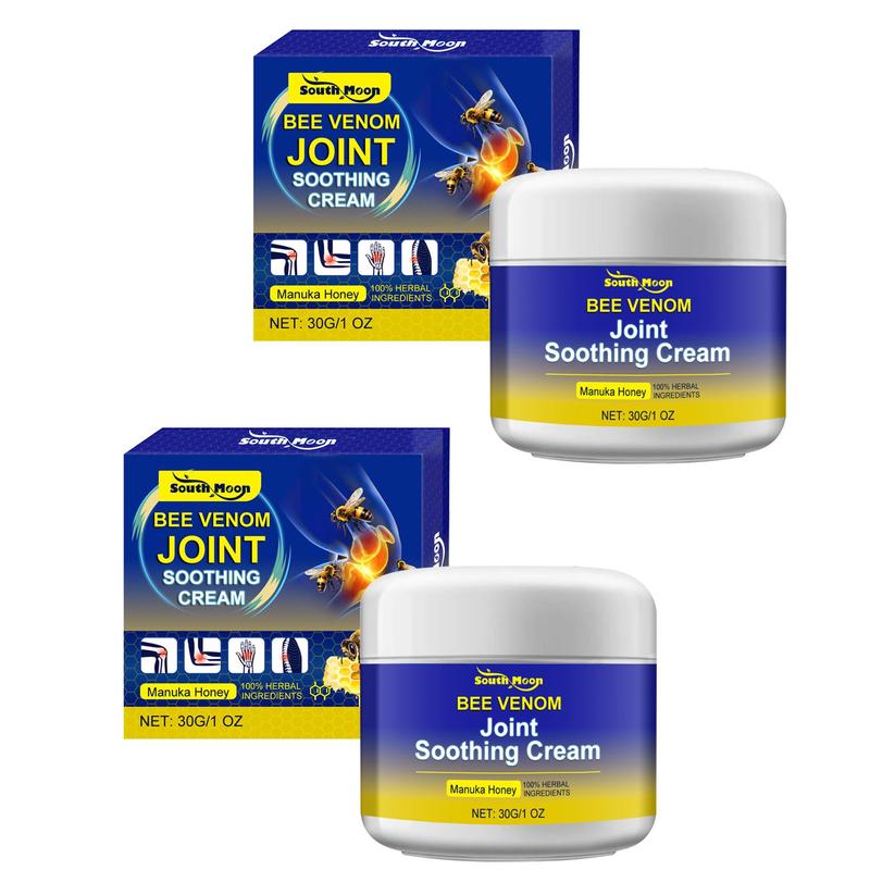 Bee Venom Joint Soothing Cream, 2 Counts Moisturizing Massage Cream, Hydrating Body Skin Care Product for Women & Men