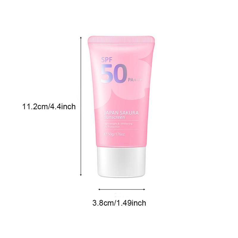 Comfort Hydrating Sakura Sunscreen, 2 Counts set Moisturizing Sunblock, Facial Skincare Product for Daily Use