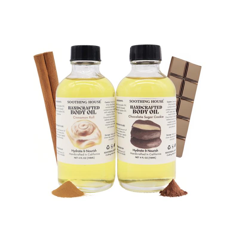 Christmas Body Oil Bundle - Chocolate Sugar Cookie & Cinnamon Roll