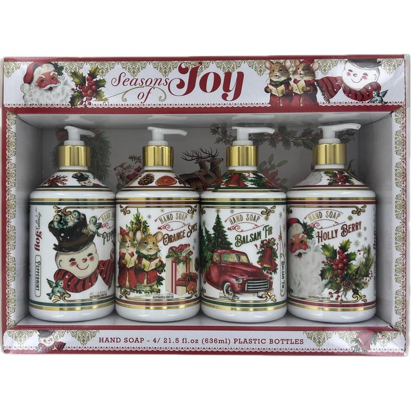 Home and Body Seasons of Joy Hand Soap Collection, 21.5 Fluid Ounce (Pack of 4)