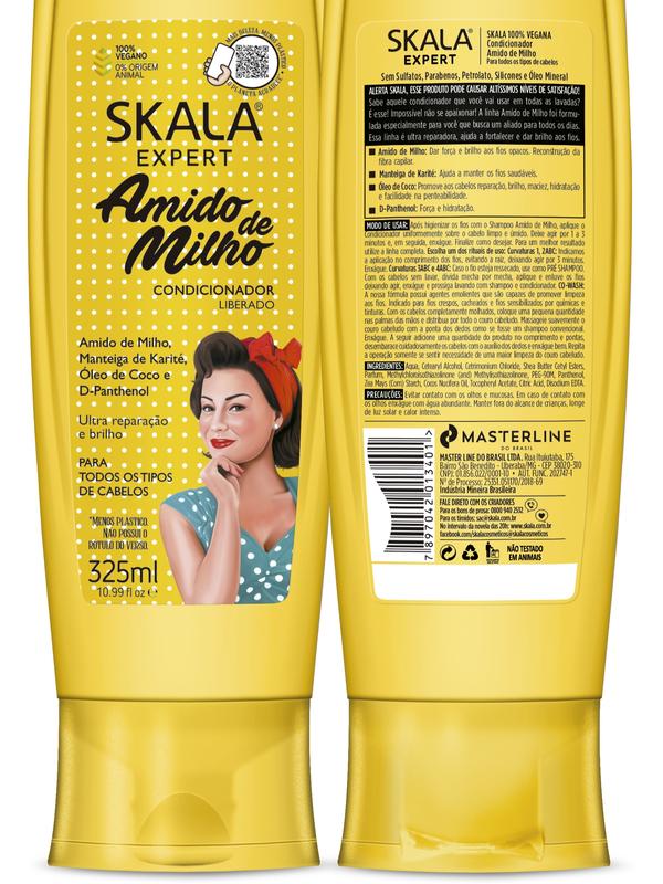 Skala Expert Amido de Milho Shampoo and Condicional Kit - 325 ml - 100% Vegan