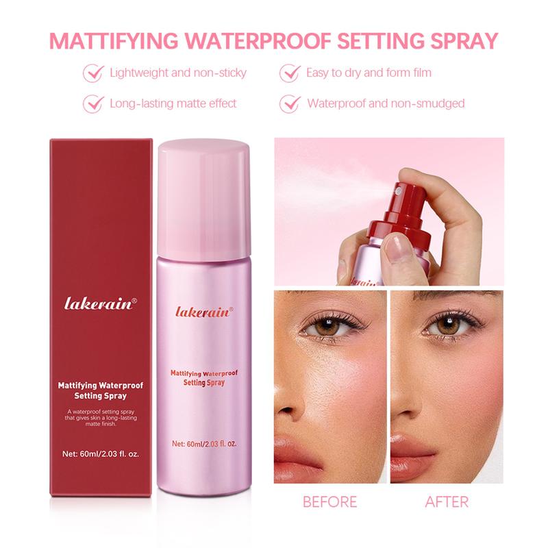 Matte waterproof setting spray for a long-lasting matte finish that is waterproof and doesn't blend matte setting spray