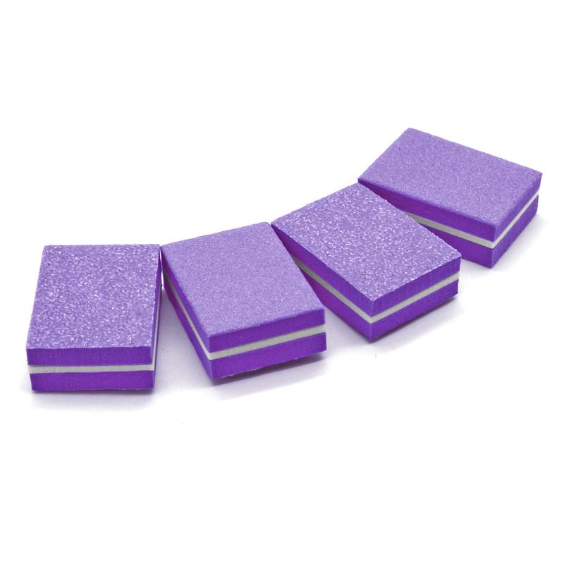 Nail Buffer Mini Size 50pc Purple PrettyClaw 100 180 White Grit Foam Professional Acrylic Nail Buffers Double Sided Nail Buffer for Nails Mini Sanding Blocks Nail Care Manicure Nail Tech Nail Supplies Gel Nails Pedicure Disposable Gel-X Nail Art Cutics