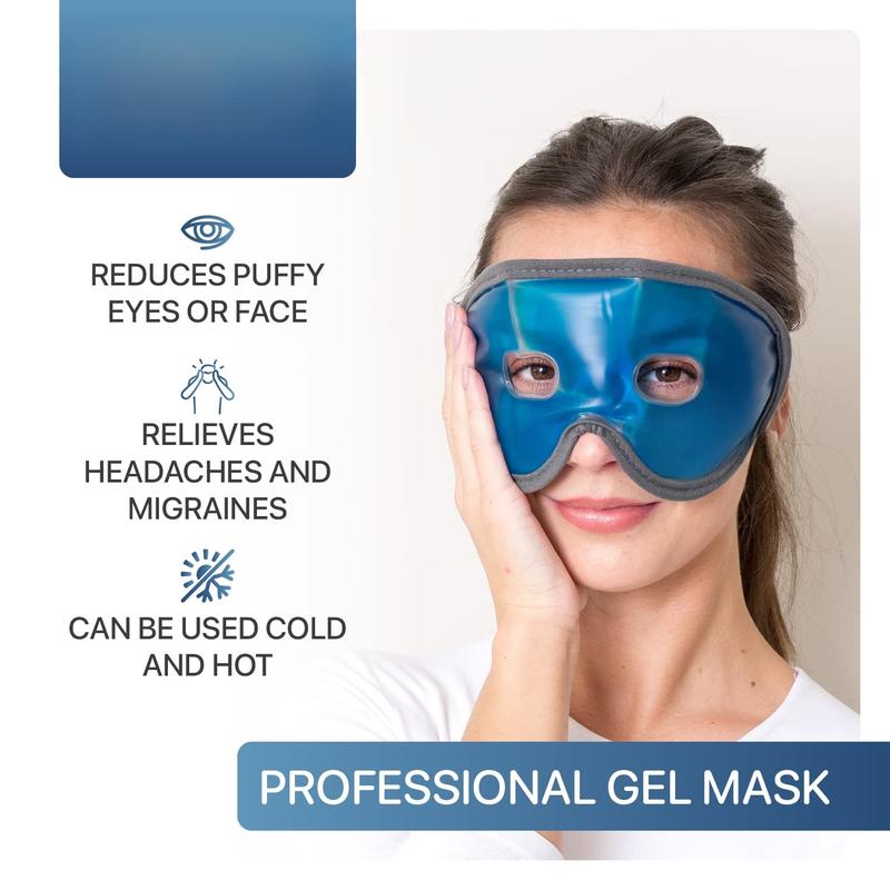 Cooling Eye Mask - Reusable Gel Eye Mask Cold Pack - Our Ice Eye Mask Soothes Puffy Eyes & Dark Circles -  Cold Eye Mask & Eye Gel Mask  - Halos