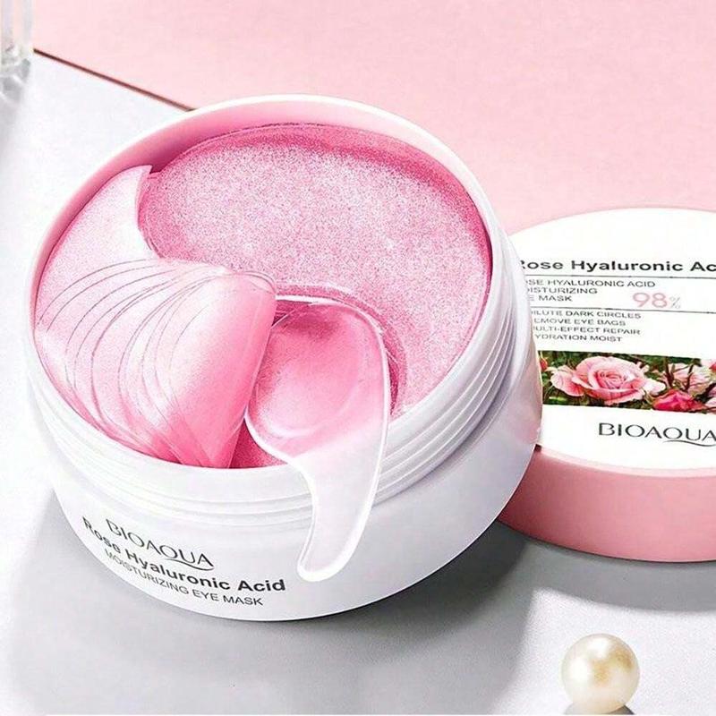 60pcs Rose Hyaluronic Acid Eye Mask Anti Dark Circles Eye Bags Rose Collagen Moisturizing Anti Wrinkle Eye Patches Eye Skin Care Mask, christmas