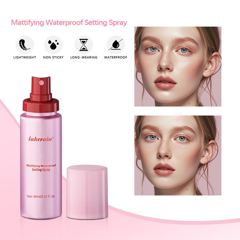 Matte waterproof setting spray for a long-lasting matte finish that is waterproof and doesn't blend matte setting spray