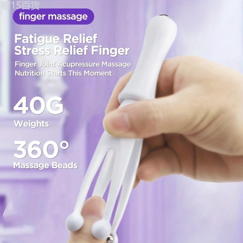 1pc 360° Rolling Steel Ball Finger Massager For Fibromyalgia, Hand Spa Roller Massage Tool For Stress And Fatigue Relief Body Care Comfort