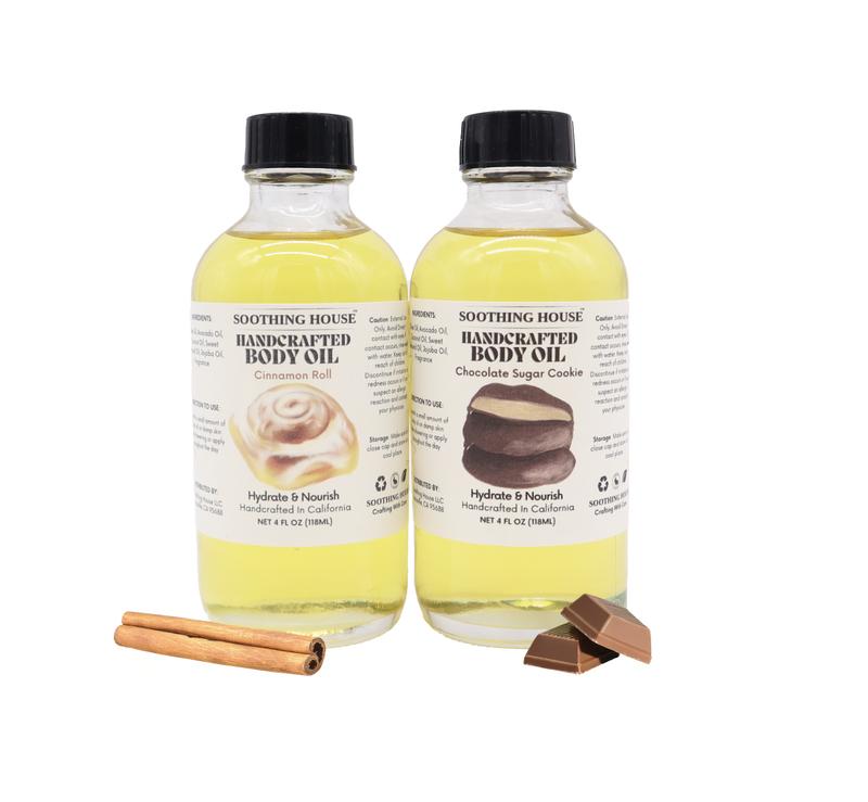 Christmas Body Oil Bundle - Chocolate Sugar Cookie & Cinnamon Roll