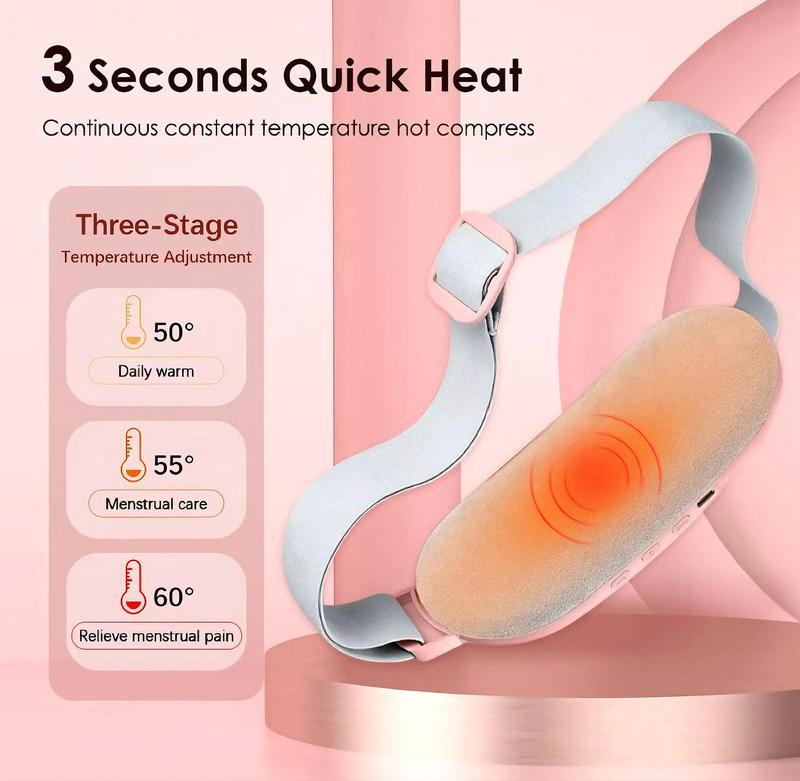 Wearable Electric Menstrual Heating Pad, Hot Massage Heating Pad, warming belt for Cramps with Vibration & Massage, Wonderful Gift for Ladies and Girls,Best Gifts for Chritmas\Girl Friend\New Year