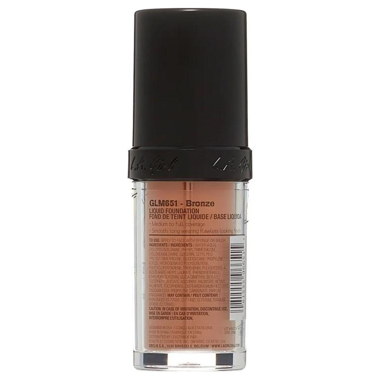 L.A. Girl Pro Coverage Liquid Foundation, Warm Beige, 0.95 Fl Oz