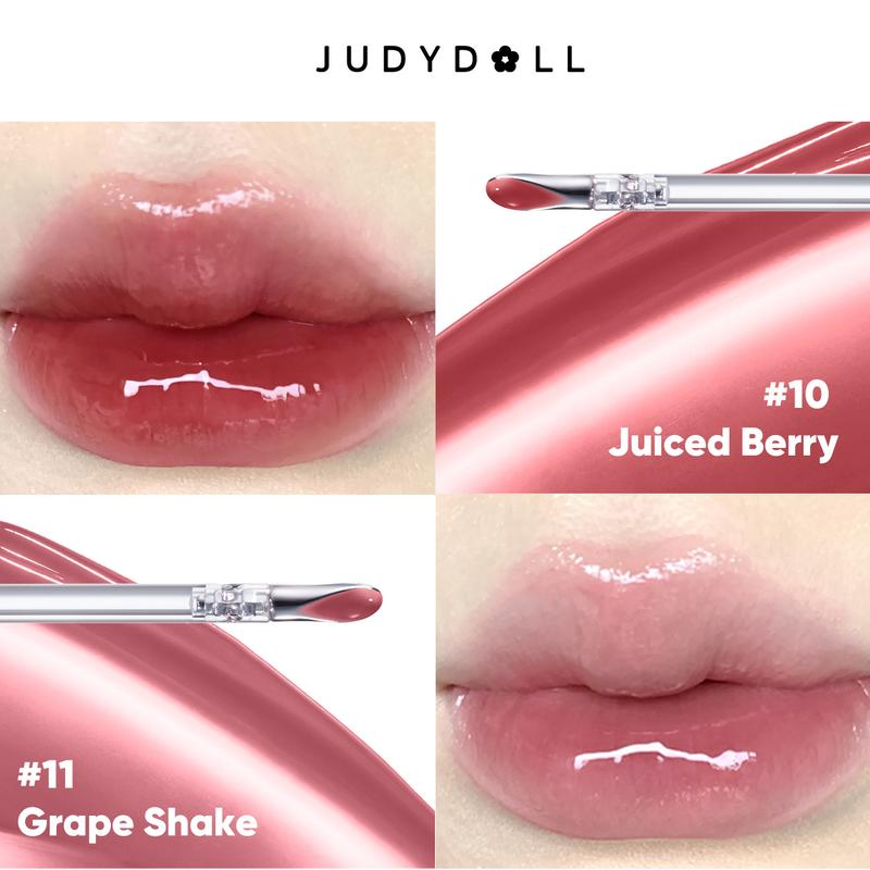 Judydoll Ice Watery Lip Gloss, Fall Winter Colors, Glossy Effect, Lip Care, Waterproof Long-lasting Moisturizing Liquid Lipstick, Mirror Lip Glaze, Plumping Gloss, Not Easy To Fade, Tinted Lipstick, Diverse Shades, Makeup Lip Cosmetic Holiday Gift