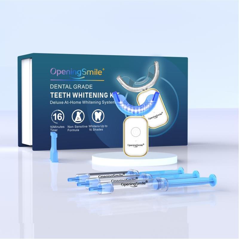 LED Light Teeth Beauty Kit, 1 Set Oral Care Portable Rechargeable Teeth Brightening Tool with 3 Counts Teeth Beauty Pen, Dental Care Products