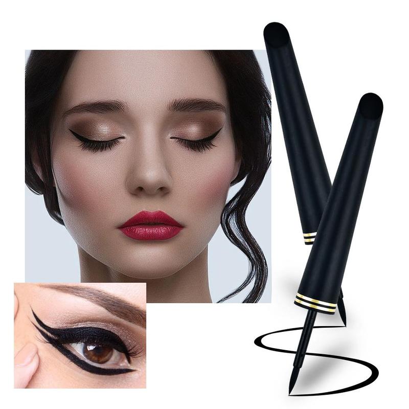 Waterproof Silky Smooth Eyeliner, Long Lasting Liquid Eyeliner, Sweat Proof Quick Drying Eyeliner Pen with Precise Flexible Tip & Comfortable Grip