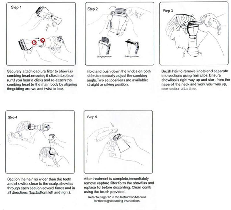 Chemical Free Head Lice Treatment  Electric Head Lice Comb