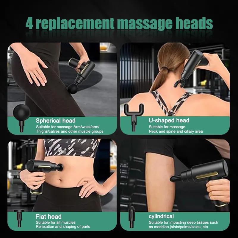 1200mAh Rechargeable Lithium Battery Powered Mini Handheld Massage Gun, Deep Tissue Muscle Percussion Massager for Body, Back, and Neck with High Torque Motor, Ideal for Father's Day and Mother's Day Gifts