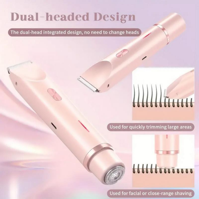 2 in 1 Electric Shaver, Rechargeable Hair Removal Kit for Face Body Leg Bikini Underarm Arm, Body Shaver and Facial Hair Remover