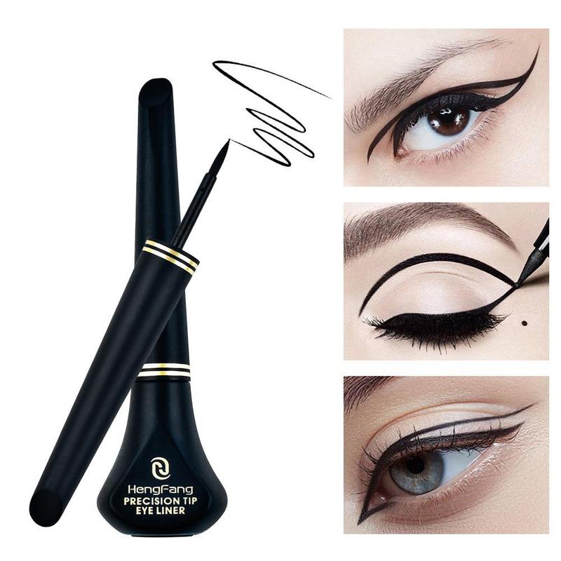 Waterproof Silky Smooth Eyeliner, Long Lasting Liquid Eyeliner, Sweat Proof Quick Drying Eyeliner Pen with Precise Flexible Tip & Comfortable Grip