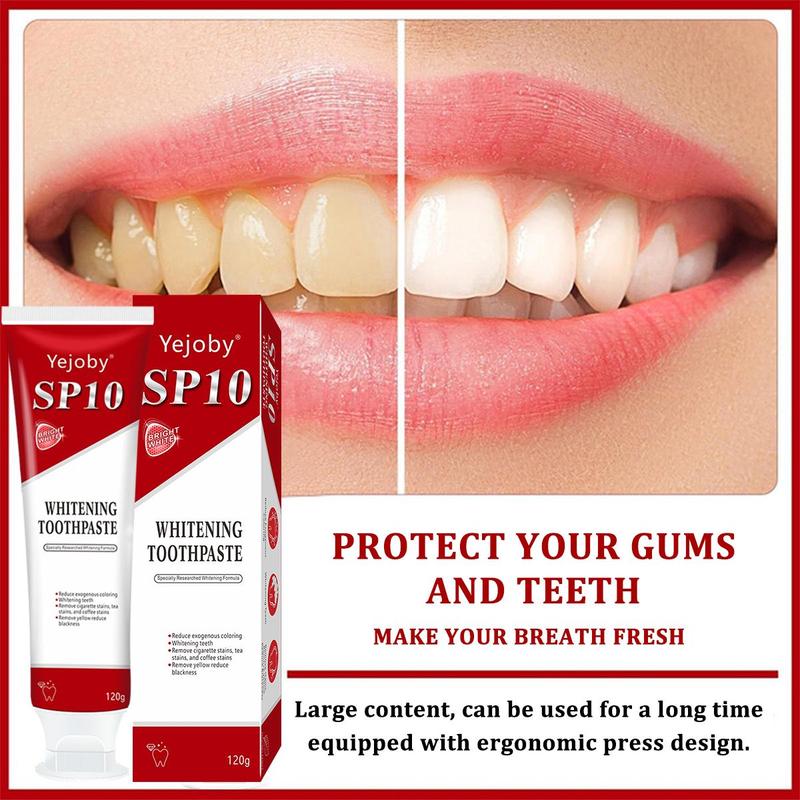 (3 Counts only 12$) SP-10 whitening Toothpaste, Super sp10 brightening Oral probiotic, sp 10 Bright White Toothpaste for Stain Removing, Fresh Breath & Teeth Health  Whitening Solution Effect is better than SP-7 and SP-8,SP-6 SP-4 sp-6 sp8 sp6 sp4 SP-10