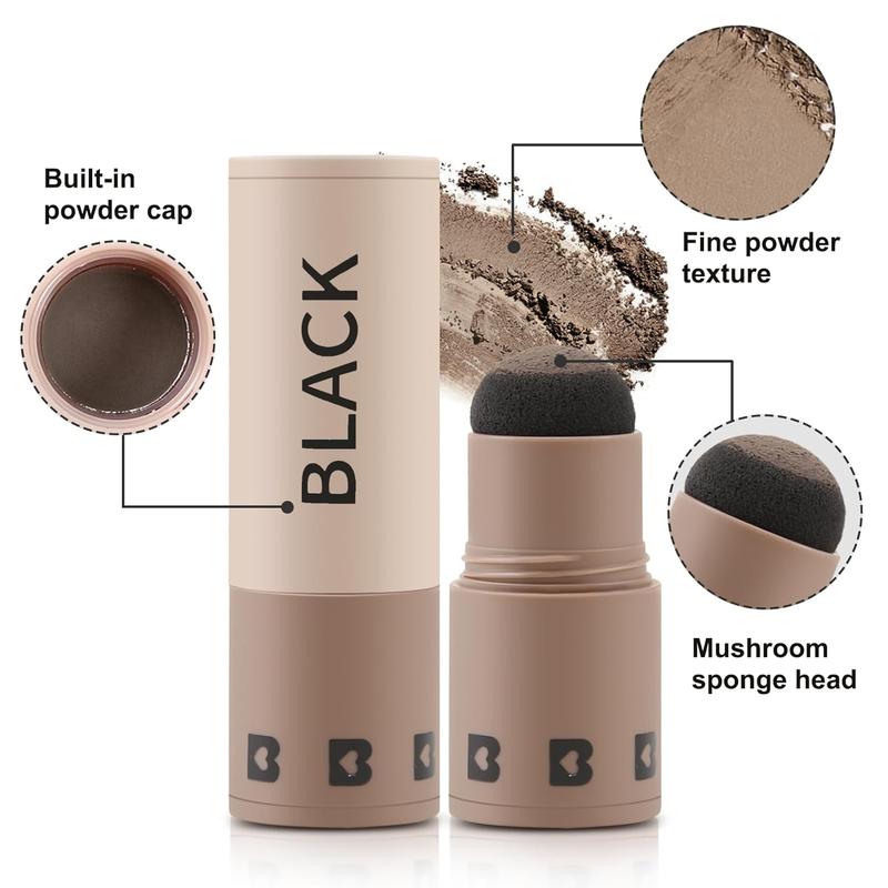 Boobeen Hairline Powder Stick, Root Touch Up and Hair Shadow Powder Stick, Waterproof Hairline Filler to Cover Gray Hair, Thinning Hair Bronzer Color