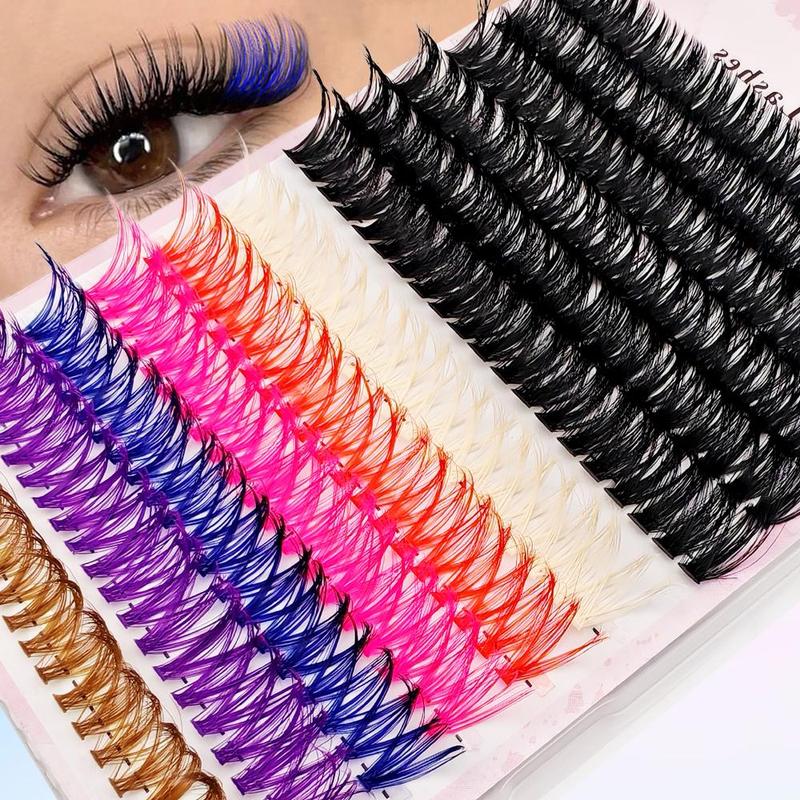 Mixed Color False Eyelashes (240pcs set), Natural Eyelash Extension Curl Eyelashes, Eye Makeup Supplies for Women & Girls, Christmas Gift