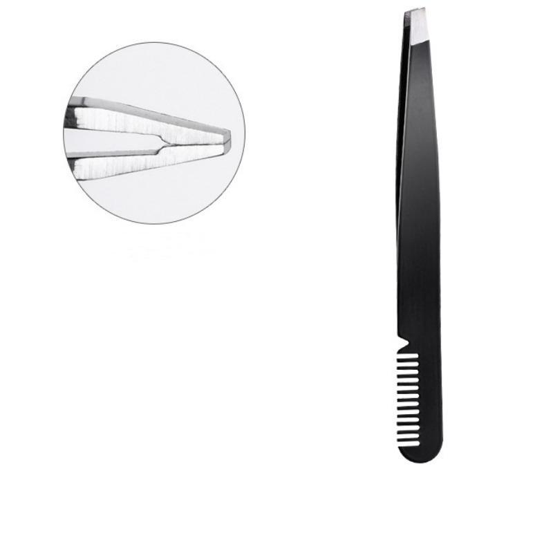 Summer Eyebrow Trimming Tools Include Eyebrow Clip, Eyebrow Cutter, Stainless Steel Eyebrow Scraper, Eyebrow Comb, 9 Counts Eyebrow Shaping Tool with Storage Bag, Skincare Tools, Christmas Gift