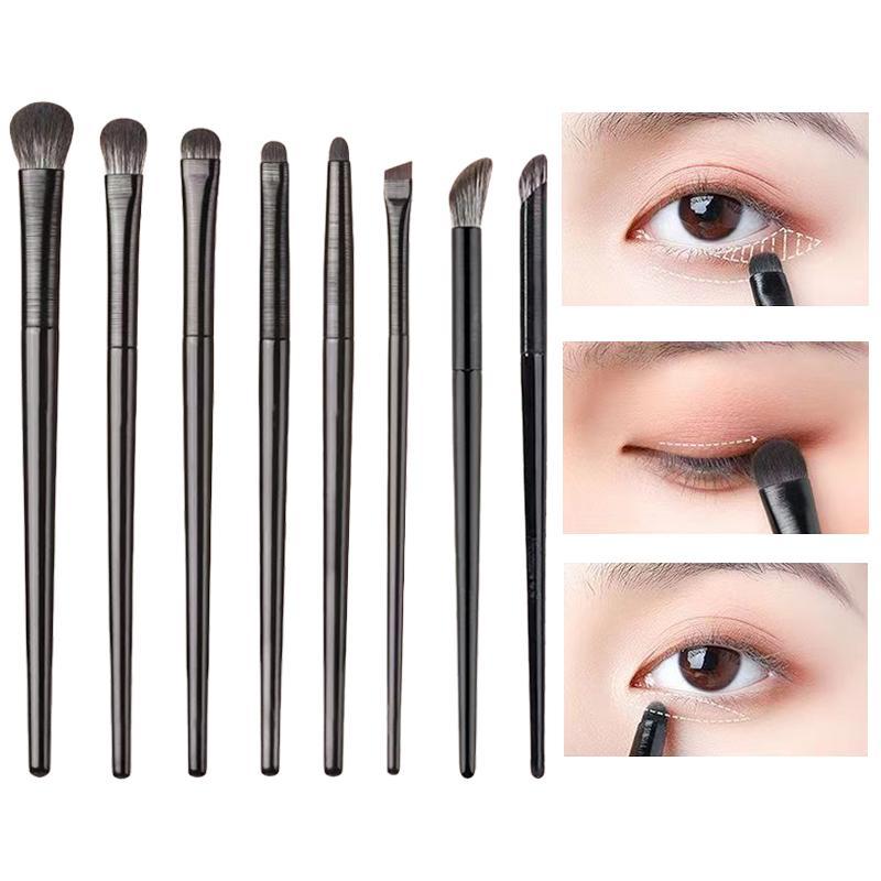 Eye Makeup Brush Set (8 Counts set), Versatile Soft Makeup Brushes For Eye Shadow, Eyebrow, Blush, Lip Gloss, Professional Makeup Tools For Women