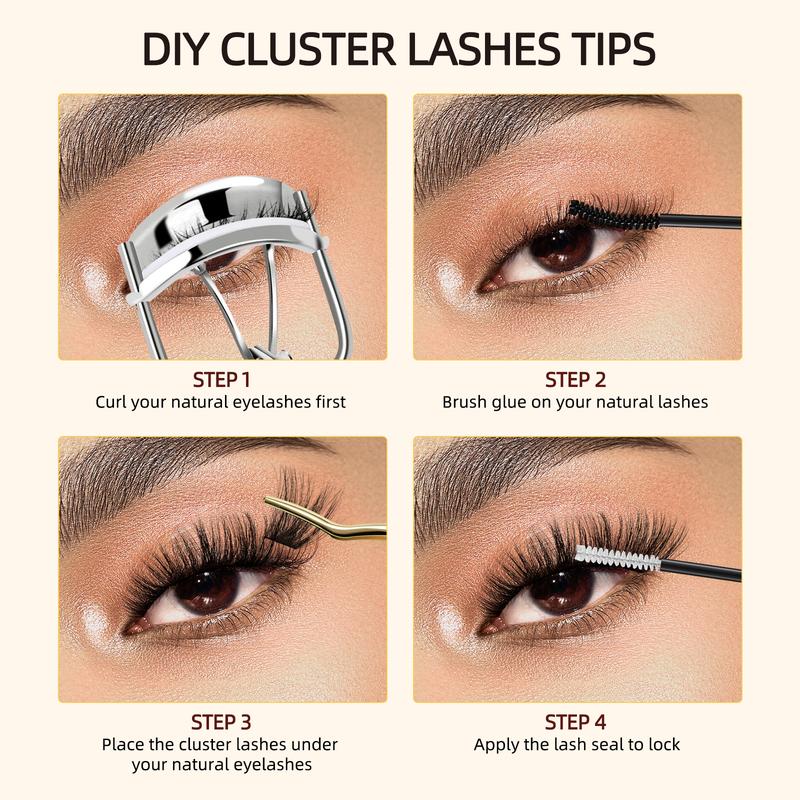 QUEWEL 112 PCS Eyelashes Extensions, match Waterproof Lash Bond and Seal with Glue Remover, Super Soft to Help You Achieve Comfortable Wear Makeup.