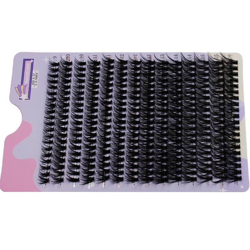 Natural False Eyelashes for Lash Extensions, 280 Clusters set Individual False Eyelashes, Fluffy Curly Faux Cluster Lashes, Portable Makeup Tool for Women, Summer Makeup Gift, Christmas Gift