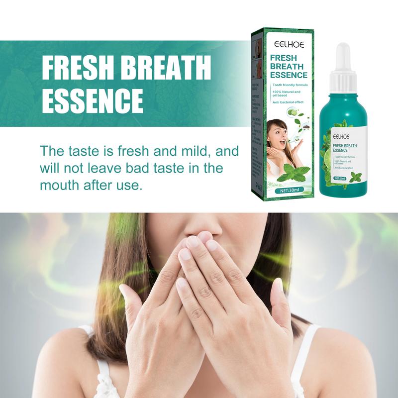 Fresh Breath Essence，Bad Breath Treatment for Adults, Natural Breath Freshening Drops for Bad Breath & Dry Mouth, Travel Size Concentrated, Alcohol Free teeth whitening kit