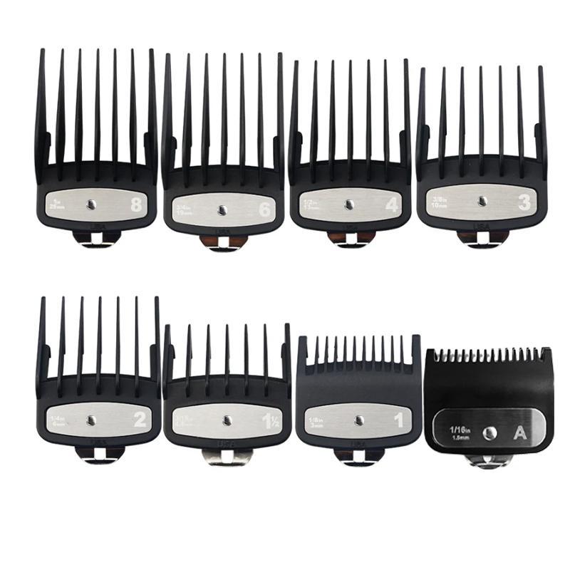 Hair Clipper Guards Set, 8 Counts set Professional Hair Clipper Guards, Durable Hair Clipper Guards, Hair Styling Tools for Salon & Barber Shop, Christmas Gift