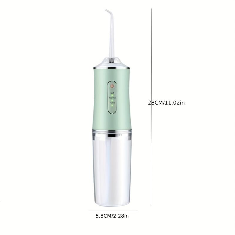 Portable Cordless Water Flosser, 4 Jet Tips, 3 Cleaning Modes, Rechargeable, Travel Size Oral