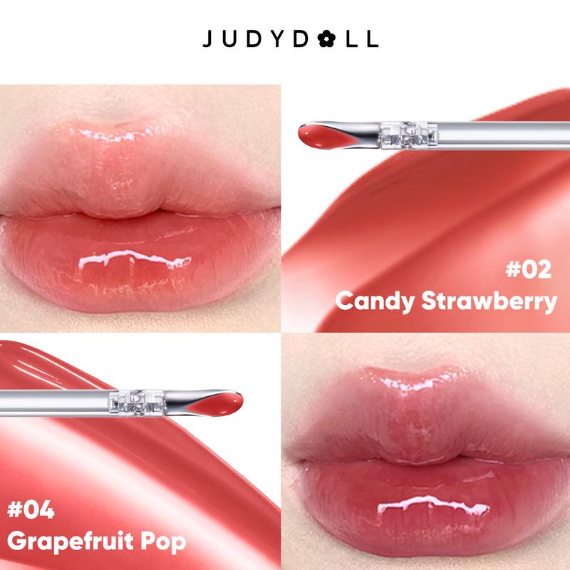 Judydoll Ice Watery Lip Gloss, Fall Winter Colors, Glossy Effect, Lip Care, Waterproof Long-lasting Moisturizing Liquid Lipstick, Mirror Lip Glaze, Plumping Gloss, Not Easy To Fade, Tinted Lipstick, Diverse Shades, Makeup Lip Cosmetic Holiday Gift