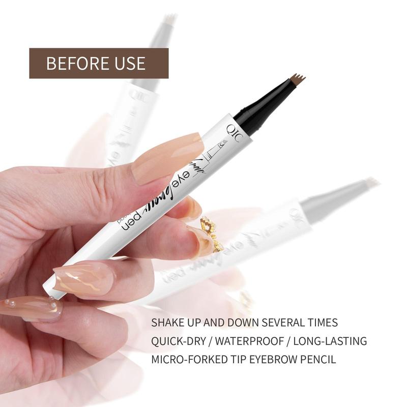 4-tip Liquid Eyebrow Pen, Waterproof Long Lasting Eyebrow Pencil, High Pigmented Brow Shading & Filling Pencil, Makeup Tool Easy To Apply, Eyebrow Pencil, Christmas Gift