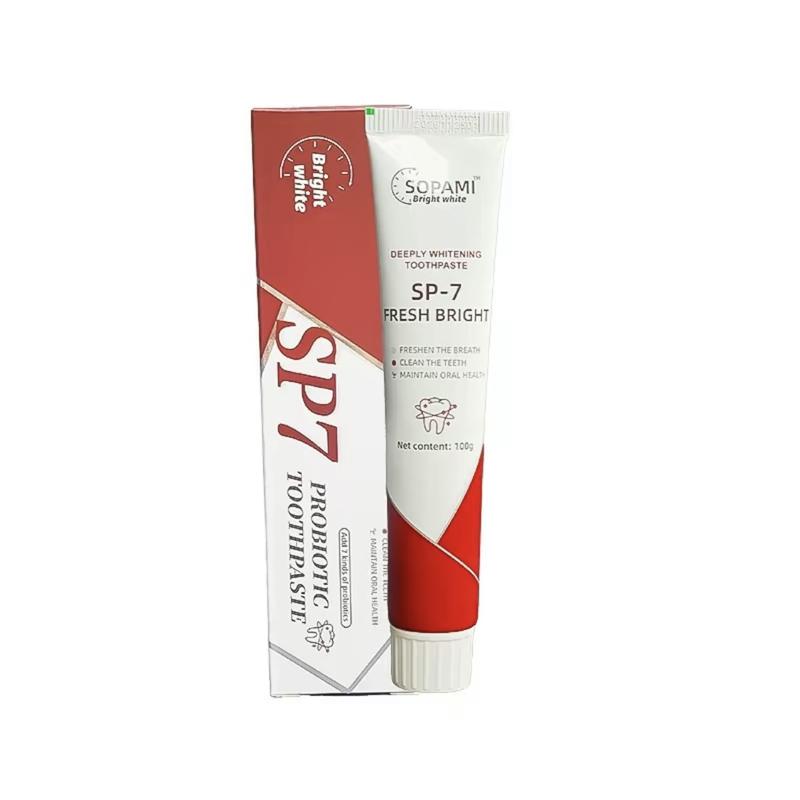 SP-7 PROBIOTIC WHITENINGToothpaste rich in many probioticsEffective Tooth Cleaning and OralHealth Management,Effect is betterthan SP-4 and SP-6 Cleansing