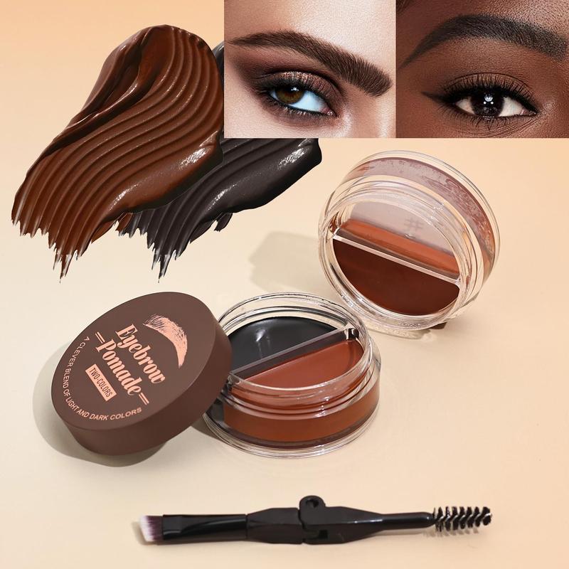 Long Lasting Eyebrow Pomade with Brush, Eyebrow Cream Gel, Tinted Eyebrows Enhancers, Eye Brow Makeup Tool for Daily Use, Christmas Gift