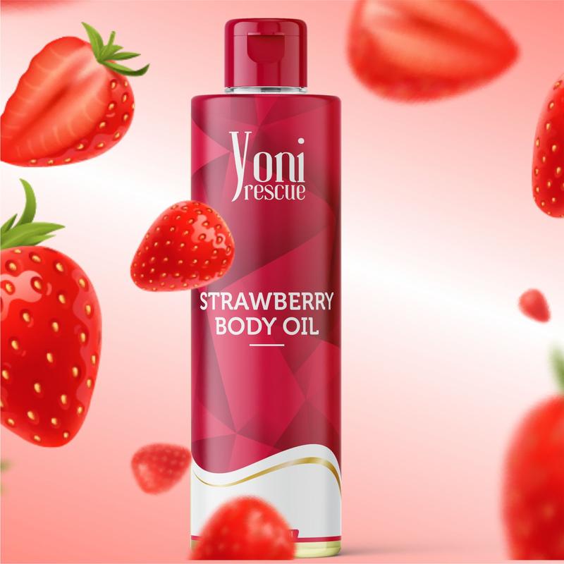 Yoni Rescue Strawberry Essential Body Oils, 4 OZ By Yoni Rescue